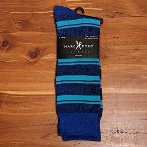 Marc Ecko Dress Socks - Blue Striped NWT